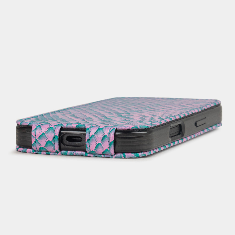 Чехол для iPhone 16 Pro из кожи лосося, розовый градиент