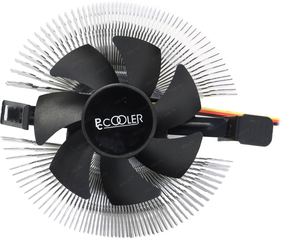 Кулер для проц PCCooler E80 Cooler (3пин, 775/1155/AM4-FM2, 22дБ, 2200 об/мин, Al)