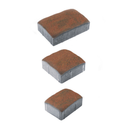 Тротуарная плитка УРИКО, комплект из 3 видов плит, Листопад гладкий Арабская ночь