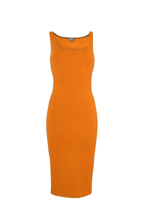 Платье-майка горчичное 23-16SS