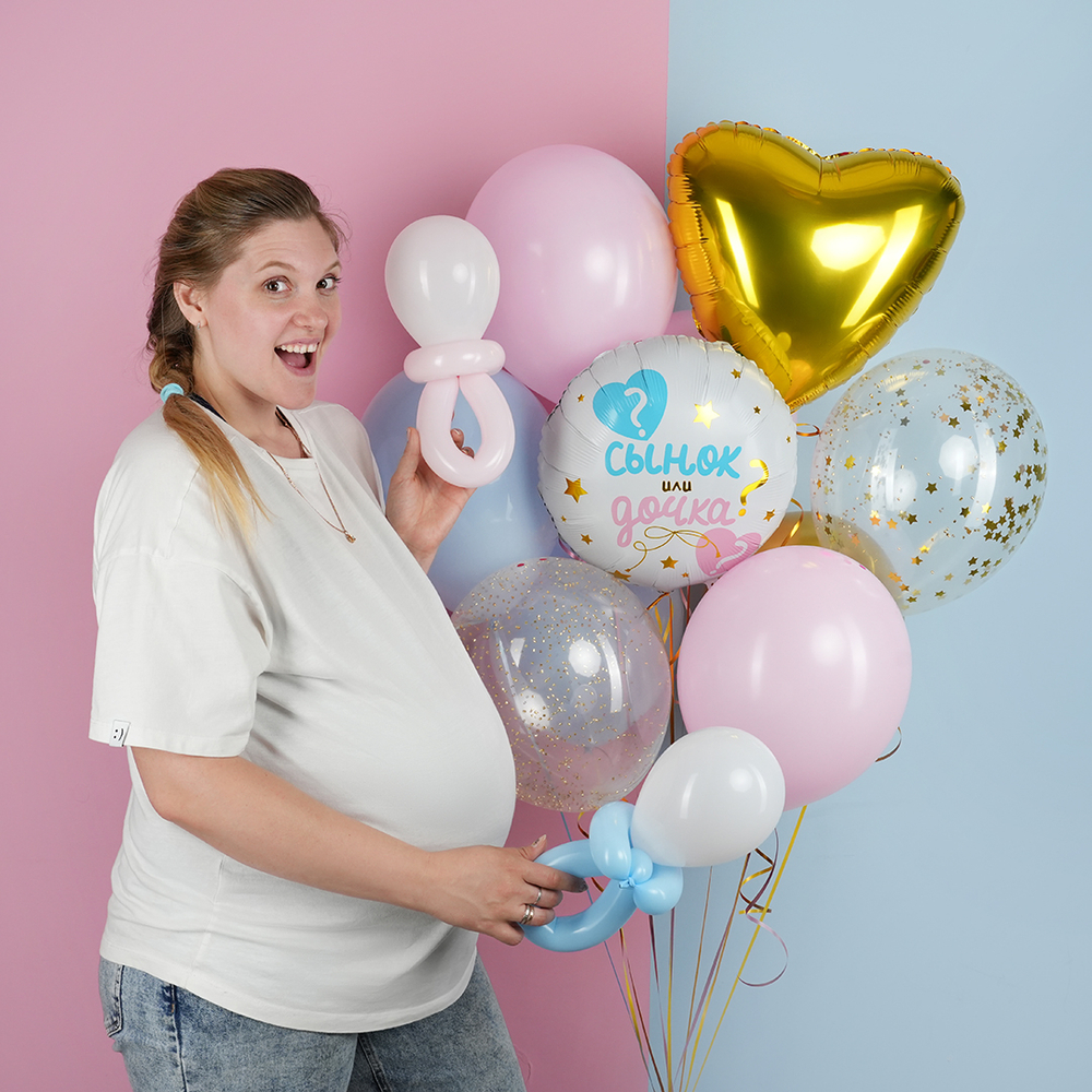 Фольгированный шар для гендер-пати «Сынок или Дочка?», 46 см