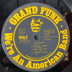 Винтажная виниловая пластинка LP Grand Funk Railroad We're An American Band (Japan 1974) (Obi) Walk Like A Man