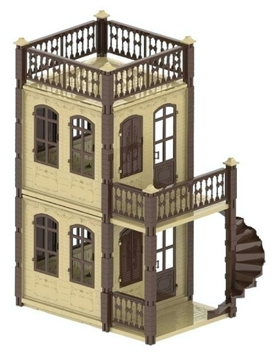 Домик для кукол "Замок принцессы" (2 этажа) (беж.)(Нордпласт)