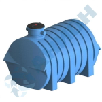 Емкость цилиндрическая горизонтальная с дыхательным клапаном Анион 3200 л. горизонтальная (2400x1350x1720см;синий) - арт.559417