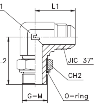 Штуцер FRG90 JIC 7/16" BSP 1/8" CAST