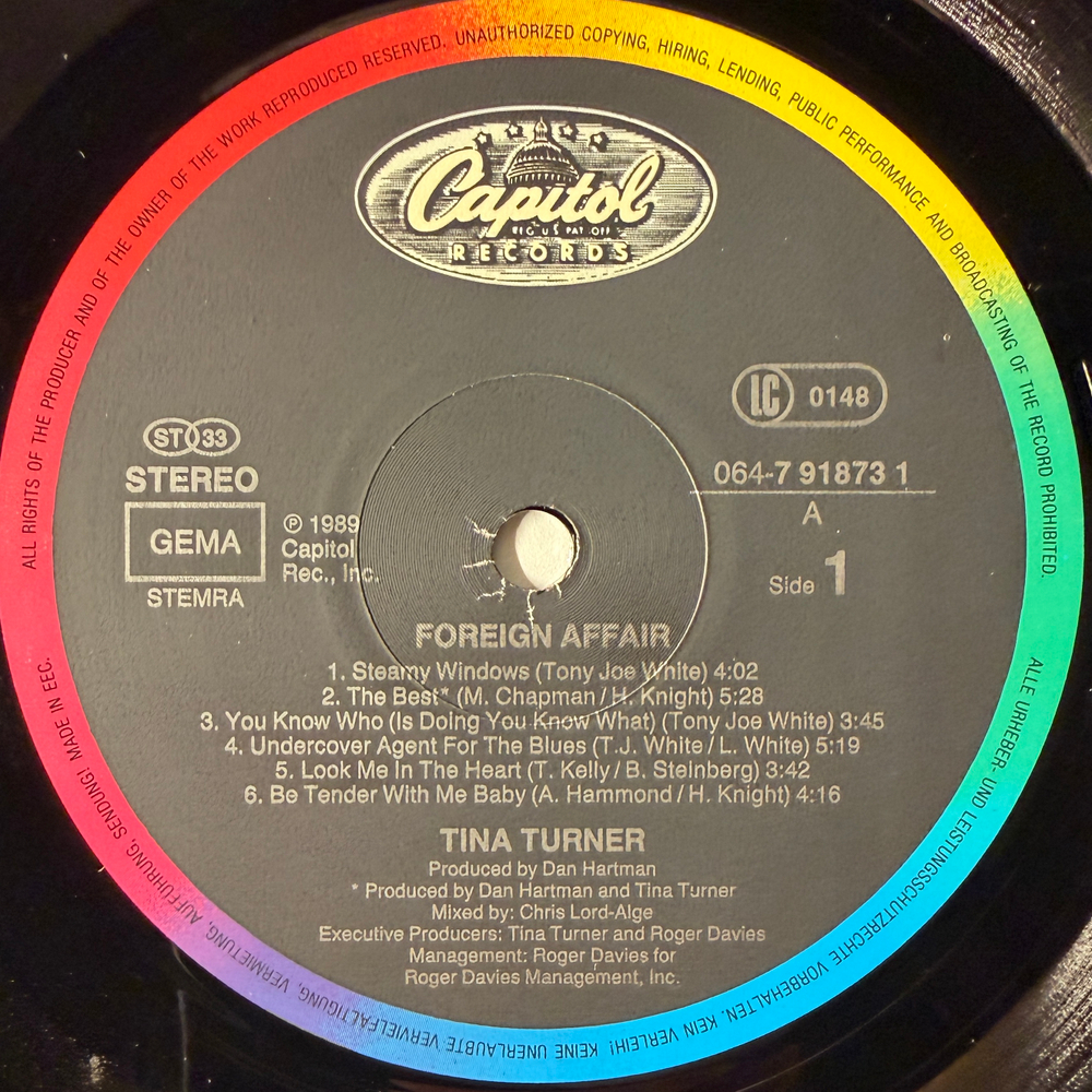 Tina Turner - Foreign Affair (Европа 1989г.)
