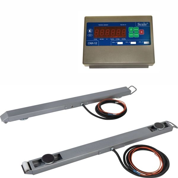 Весы балочные СКЕЙЛ СКБ 1000-0112, LED, АКБ, 1000кг, 500гр, 100х1200, RS-232, стойка (опция), с поверкой, выносной дисплей