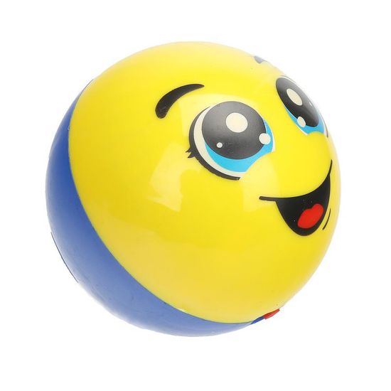 Шарик 7 см с движением, 17 песен и звуков сине- желтый на блист. Умка