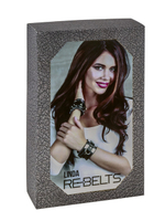 Наручники черные с зеркальным элементом и ремнями Linda Black (черный) (Цвет: черный)