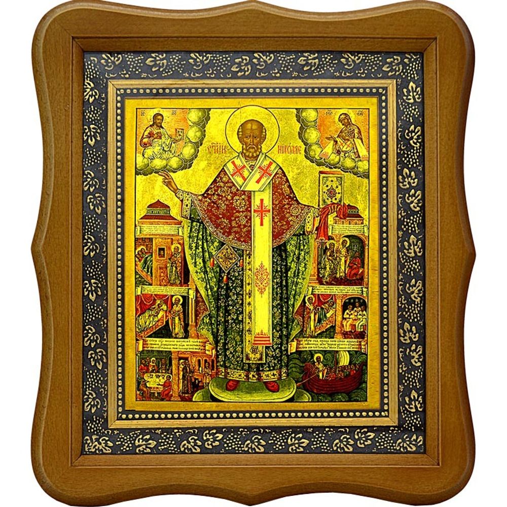 Николай Чудотворец Зарайский. Икона на холсте.