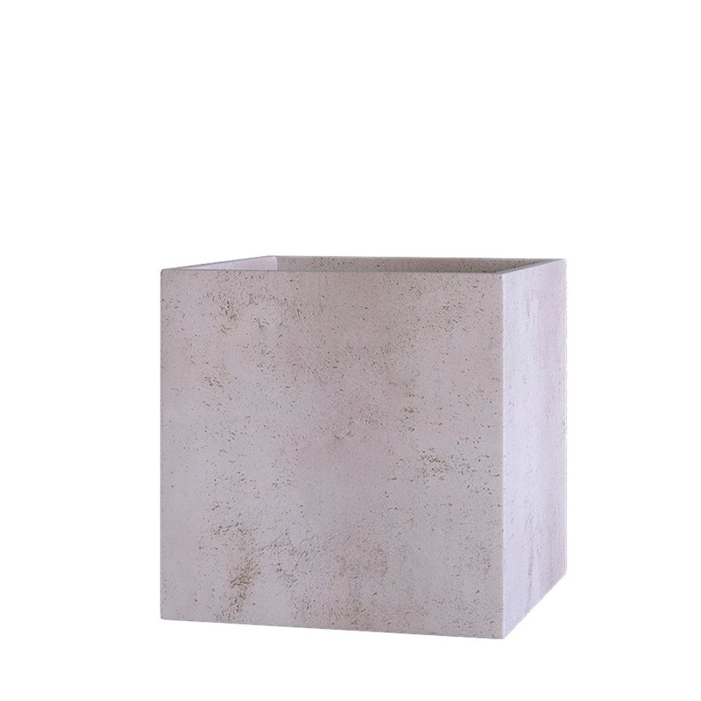 Кашпо CUBE CONCRETE WHITE 30x30x30