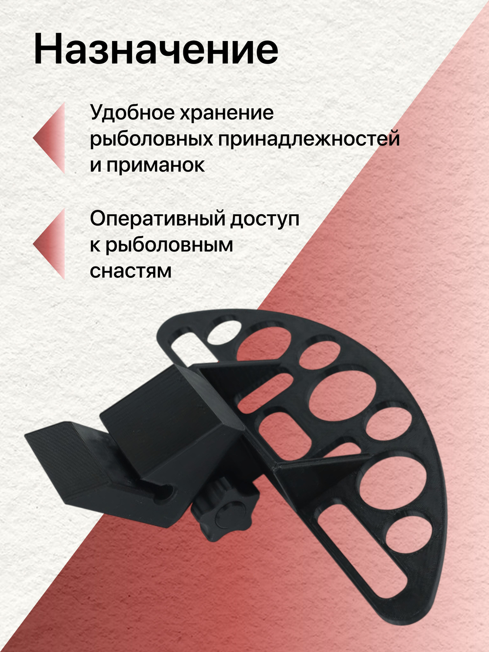 Органайзер для рыболовных принадлежностей в лодку ПВХ с креплением на ликтрос, 12 предметов
