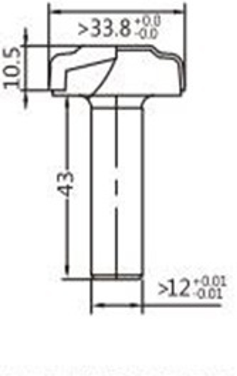 Фреза алмазная филёночная D.33,8x10,5x53,5 S.12 Z=2