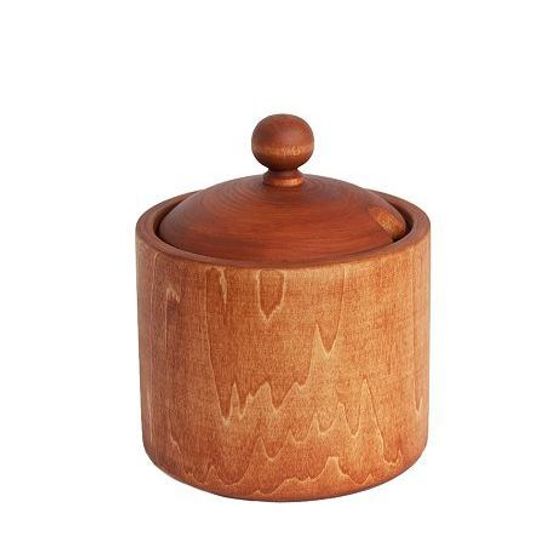 Сахарница большая деревянная ваплёная, 500 мл
