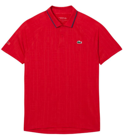 Мужское теннисное поло Lacoste Tennis x Novak Djokovic On Court - red
