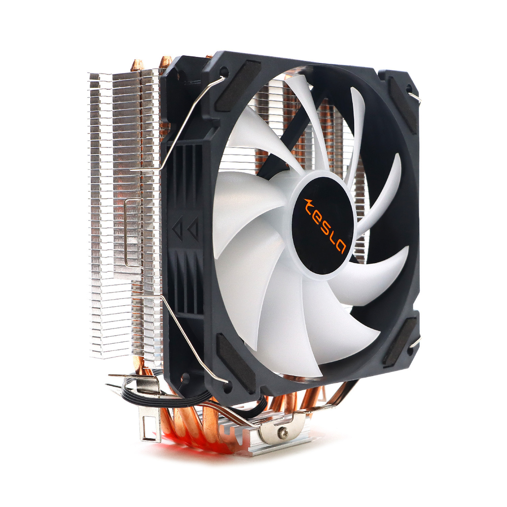 Кулер для процессора TESLA 1000RGB, 1х120мм, 800~1800rpm, 4-pin, Al+Cu, серебристый/RGB, 60CFM, 25дБ, 4-PIPE, TDP 170Вт, INTEL 1700/1200/115x/775/1366, AMD AM5/AM4/AM3(+)/AM2(+)/FM2(+)/FM1/754/940/939 (TSL-1000-RGB)