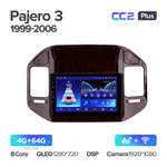 Teyes CC2 Plus 9" для Mitsubishi Pajero III 1999-2006