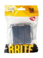 BRITE Выключатель 3-клавишный 10А ВС10-3-0-БрМ маренго IEK