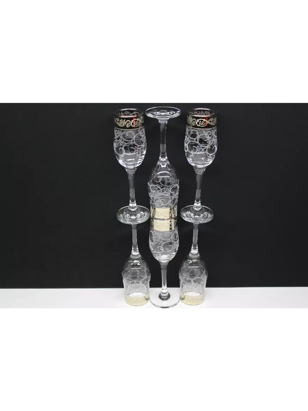 Бокалы для шампанского 6 штук Абстракция