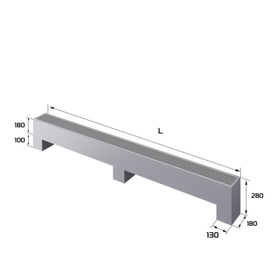 Конвектор напольный Royal Thermo STEP-180/180/2900-3-N-SS-LG-NA — (1)