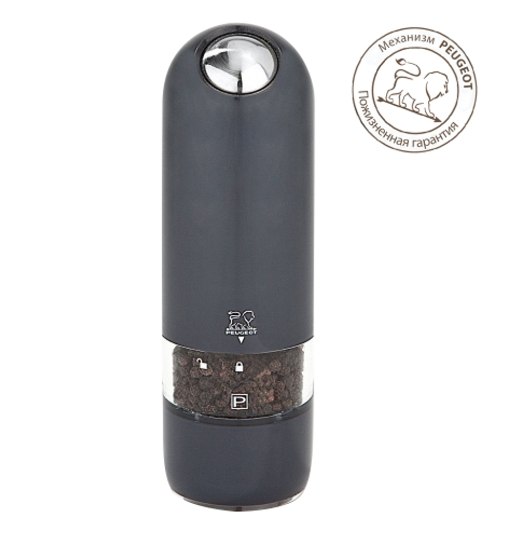 Мельница для перца электрическая 17 см Peugeot Alaska черная Франция