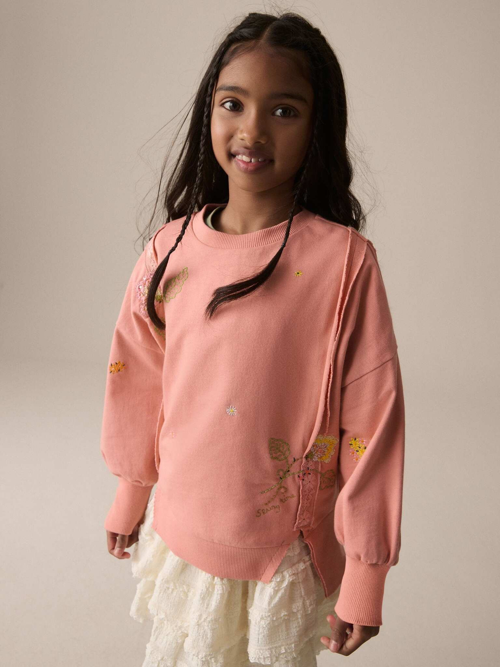 Толстовка для девочки Next E44-434, Персиковый