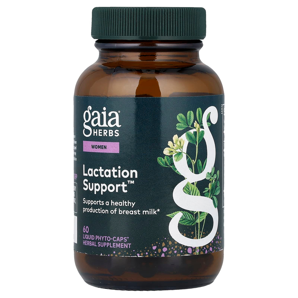 Gaia Herbs, Women, Lactation Support™, 60 капсул с жидкостью Liquid Phyto-Caps