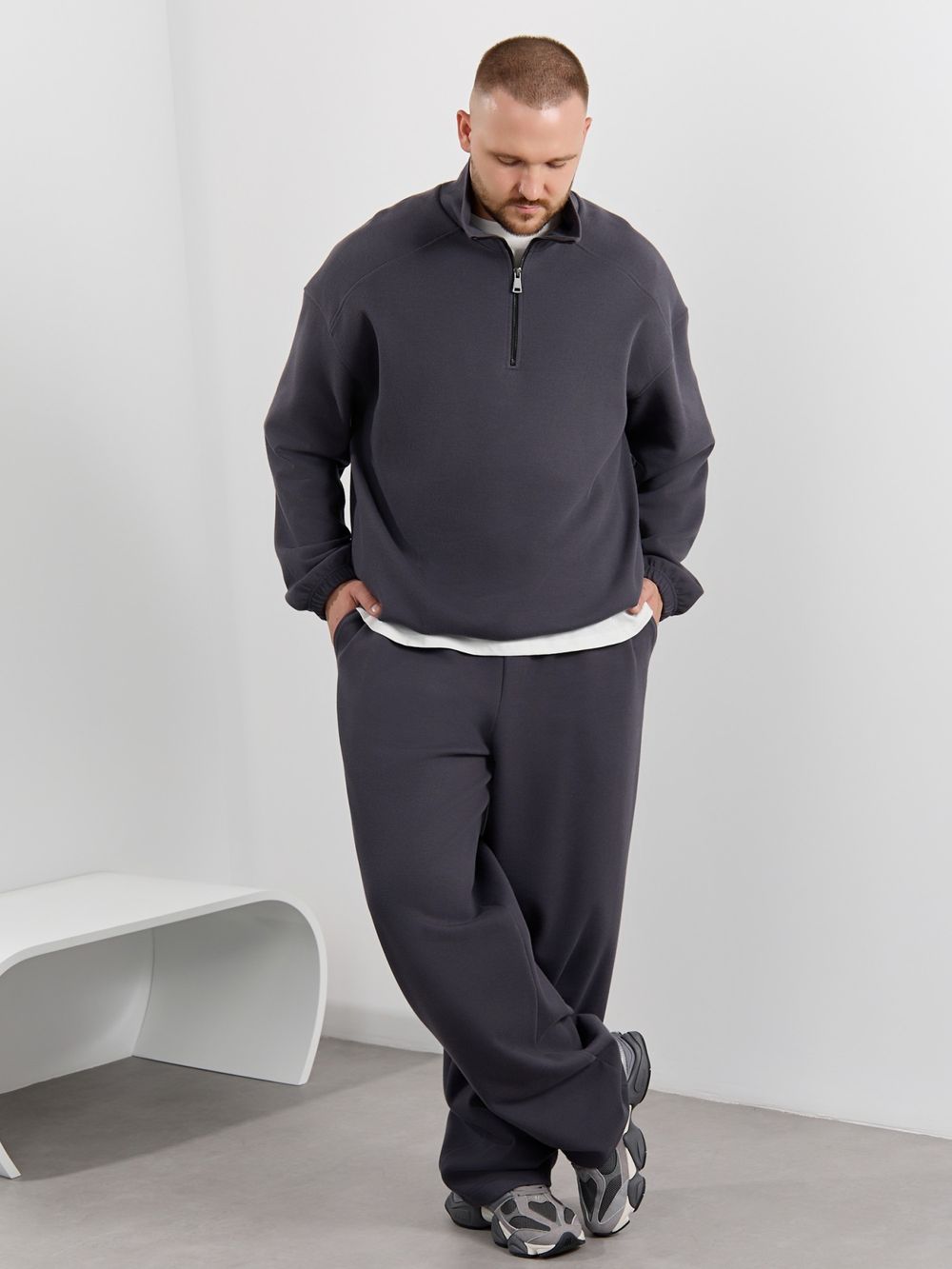 Толстовка мужская Интер-1 Виотекс ГРАФИТОВЫЙ