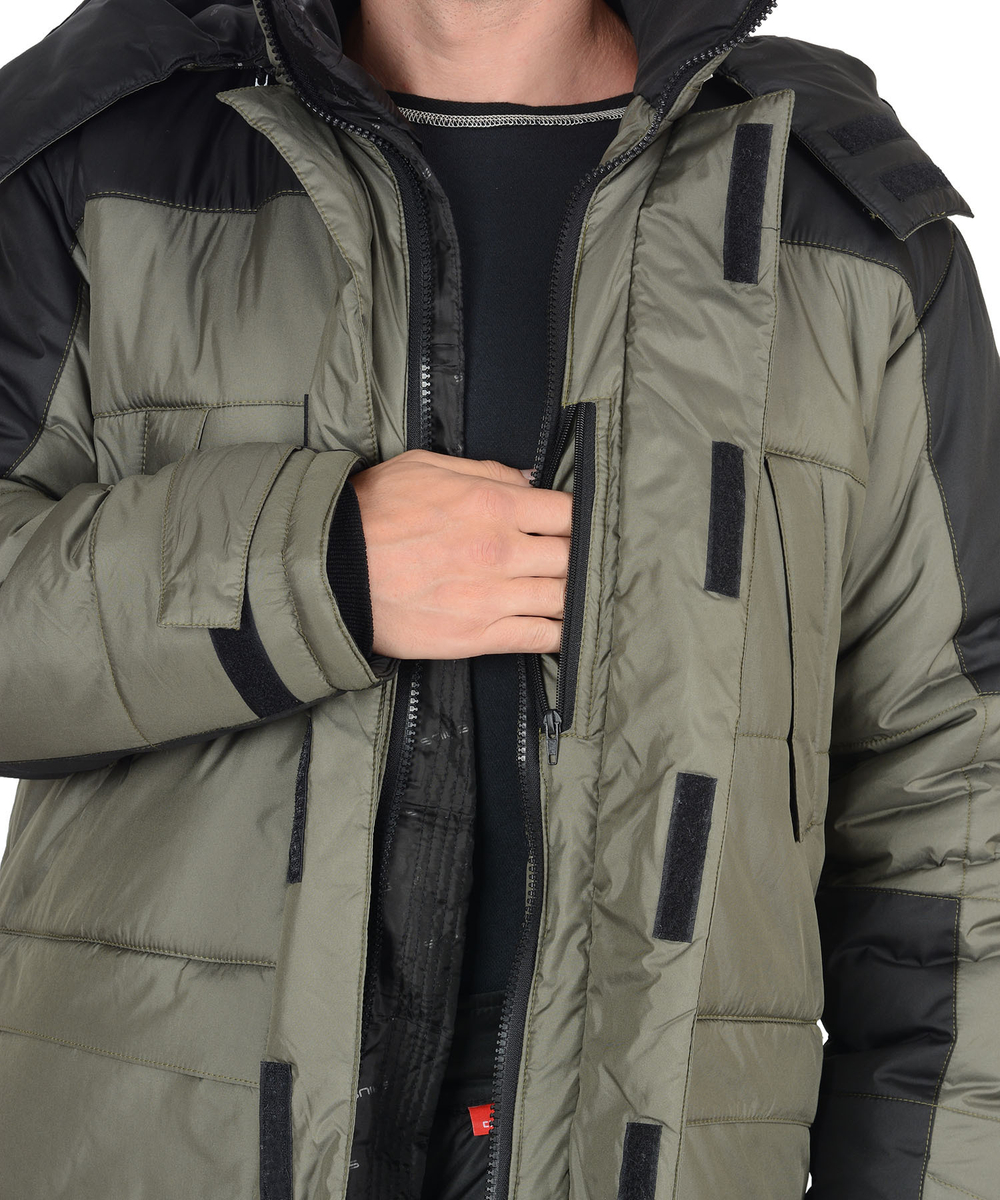 Куртка "ЕВРОПА" оливковая с чёрным (ЧЗ) тк.Дюспо