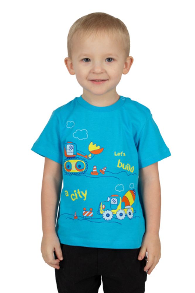 Н3057-7942 св.бирюза+василек футболка детская