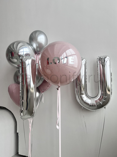Набор шаров "I Love U"