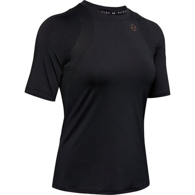 Женская теннисная футболка Under Armour Women's UA RUSH Short Sleeve - Black
