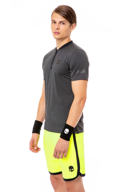 Мужское теннисное поло Hydrogen Tech Serafino Man - black melange