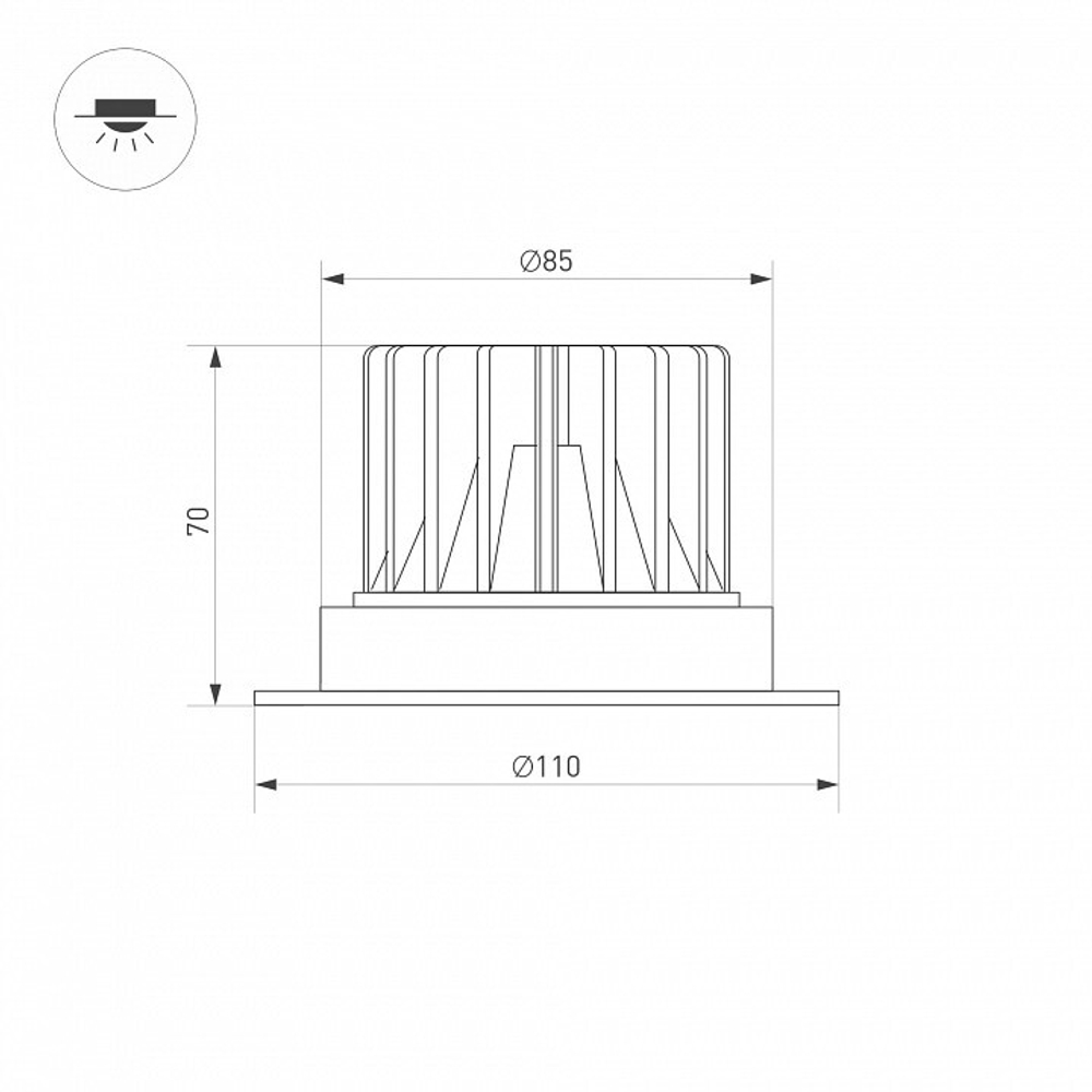 Встраиваемый светильник Arlight ATLAS 037056(1)