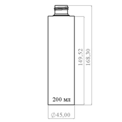 Флакон ПНД 200 мл (24) Белый цилиндр