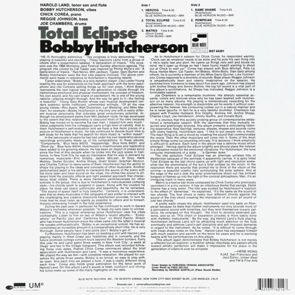 Bobby Hutcherson / Total Eclipse (LP)