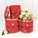 Коробка 18х17 см Набор 3 шт "Flowers For You" (Красный)