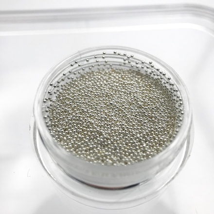 Бульонки серебро металлические 1мм