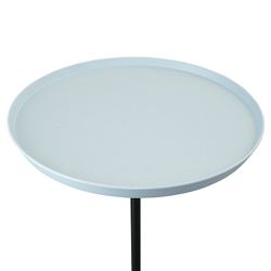 Столик кофейный Sustainable collection, Ø38 см, серо-голубой/черный