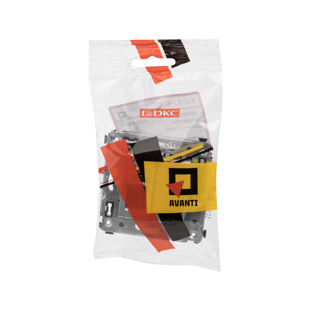 Телефонная розетка RJ-12 в стену одинарная, "Avanti", "Закаленная сталь"