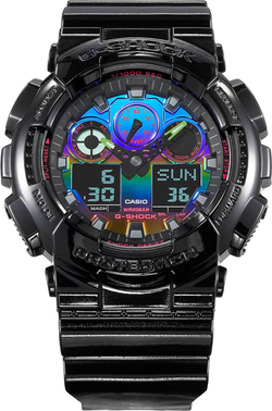 Японские наручные часы Casio G-SHOCK GA-100RGB-1A с хронографом