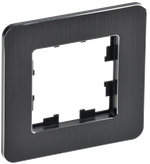 BRITE Рамка 1-местная РУ-1-1-Бр металл черный RE AL IEK