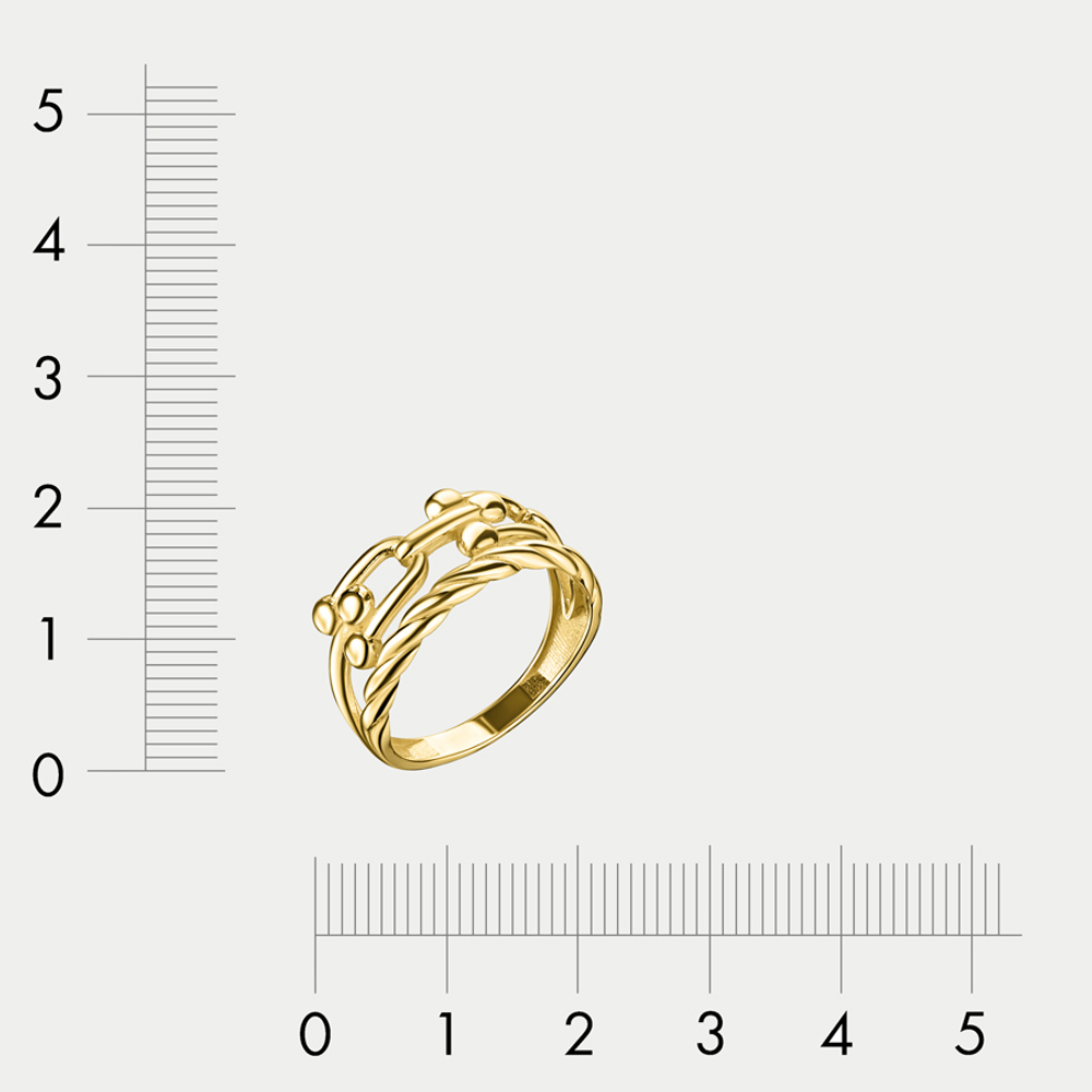 Кольцо для женщин из желтого золота 585 пробы без вставок (арт. 90147)