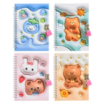 Блокнот детский Basir на замке, формат А6, серия "Мишки", мягкая обложка, 48 листов, размер 15*11 см