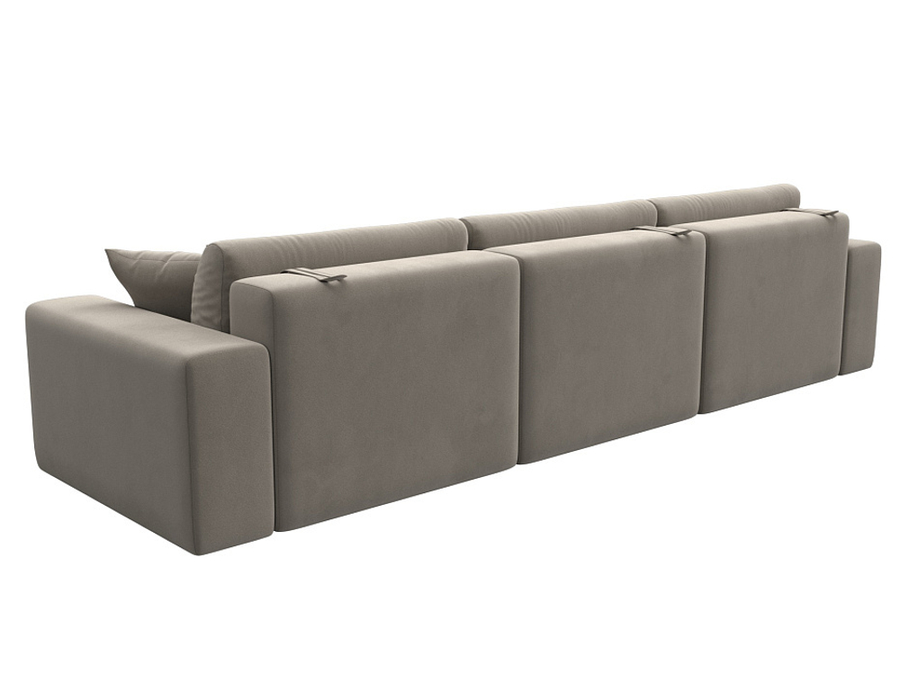 Диван прямой Лига-036 НПБ Классик Лонг МИКРОВЕЛЬВЕТ Бежевый