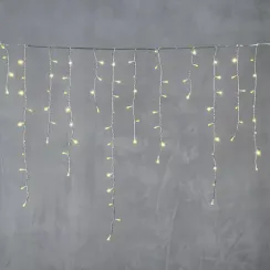 Светодиодная бахрома 5*0,9 м., 348 шампань LED, силиконовый прозрачный провод, Beauty Led (ECC348-10-2CH)