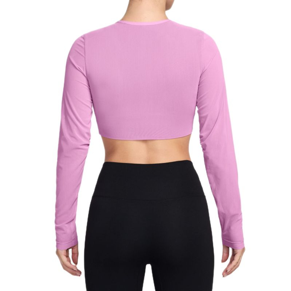 Топ теннисный Nike Court Paris Slam Long Sleeve Cropped Tennis - light magenta/tattoo/light magenta/black