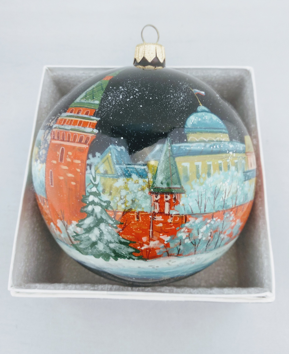 Шар новогодний с росписью "Москва" худ. Марова