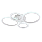 Потолочный светодиодный светильник 65Вт, 4720лм, 3000-6500K, Ra>80, плавная регулировка мощности, изменение цветовой температуры, ночник, пульт, металл/акрил, белый