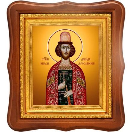 Давид Ярославский благоверный князь. Икона на холсте.